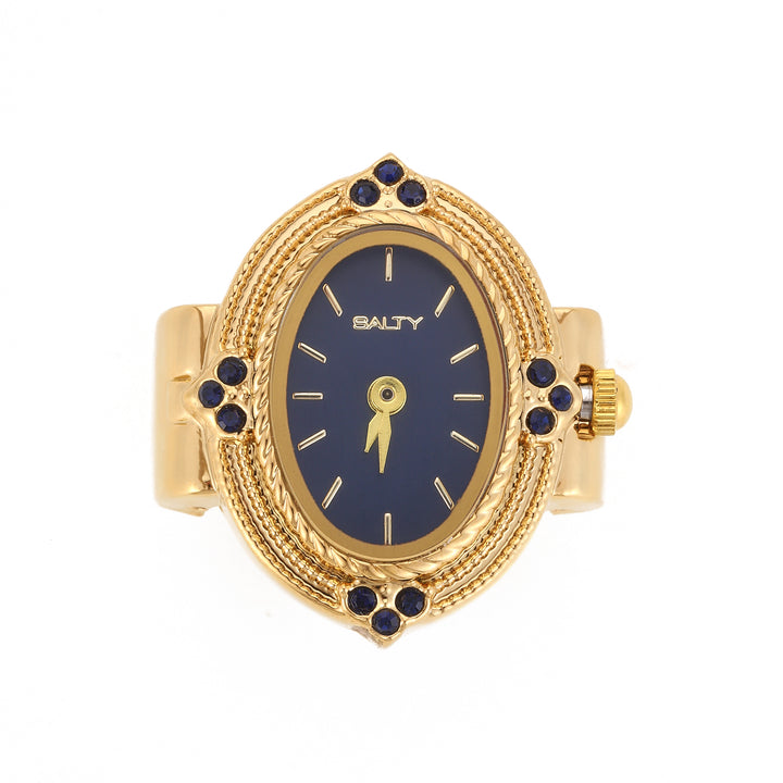 Royale Rope Style Watch Ring - Blue