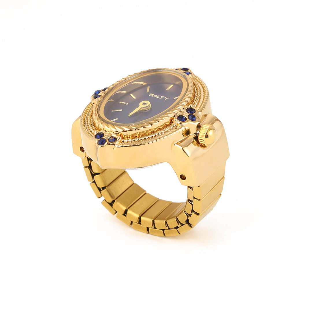 Royale Rope Style Watch Ring - Blue