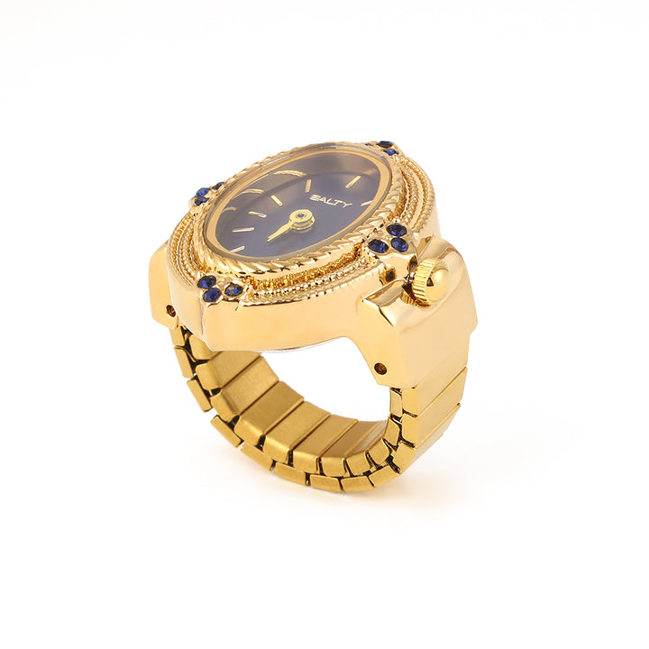 Royale Rope Style Watch Ring - Blue