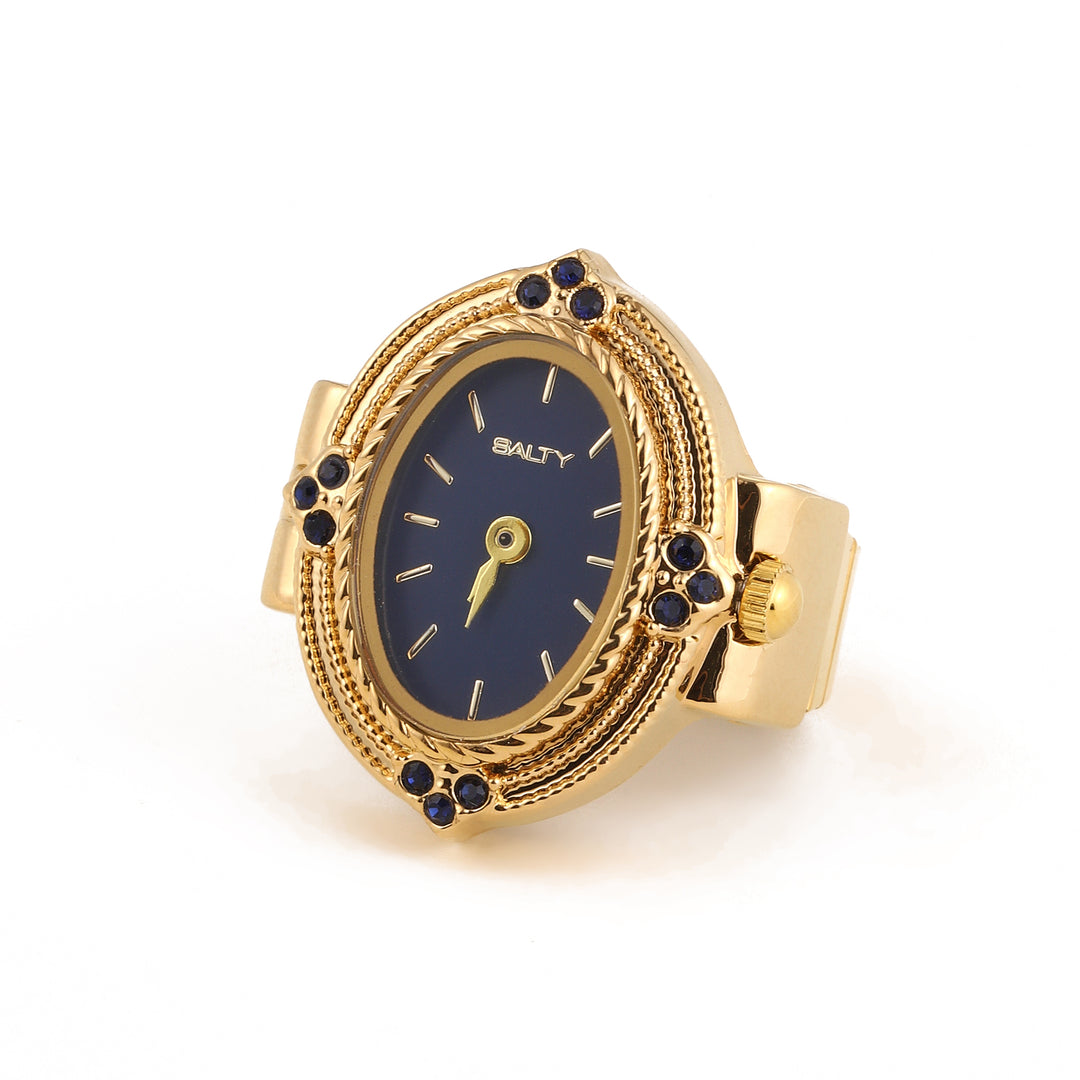 Royale Rope Style Watch Ring - Blue