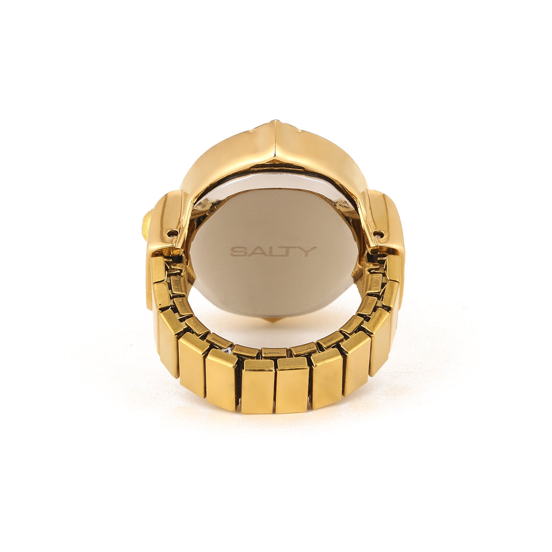 Royale Rope Style Watch Ring - Gold