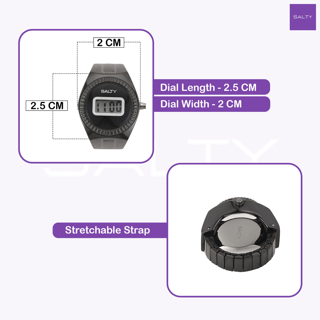 TimeLoop Watch Ring - Black