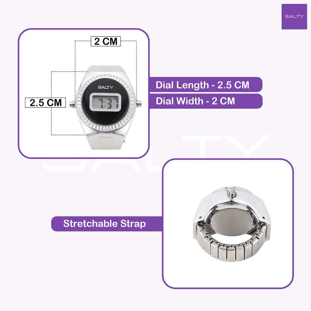 TimeLoop Watch Ring- Silver