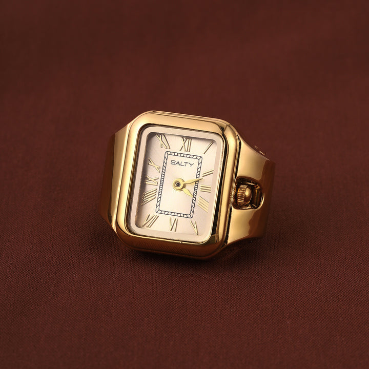 Time As Style Watch Ring - Gold