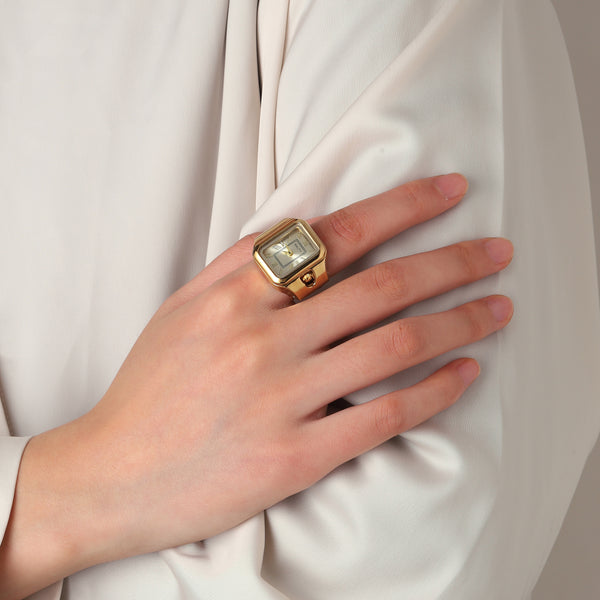 Time As Style Watch Ring - Gold