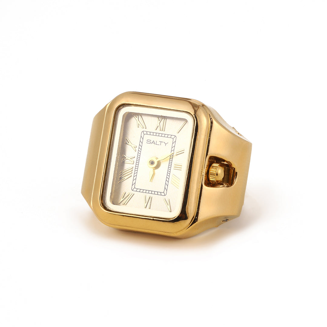 Time As Style Watch Ring - Gold