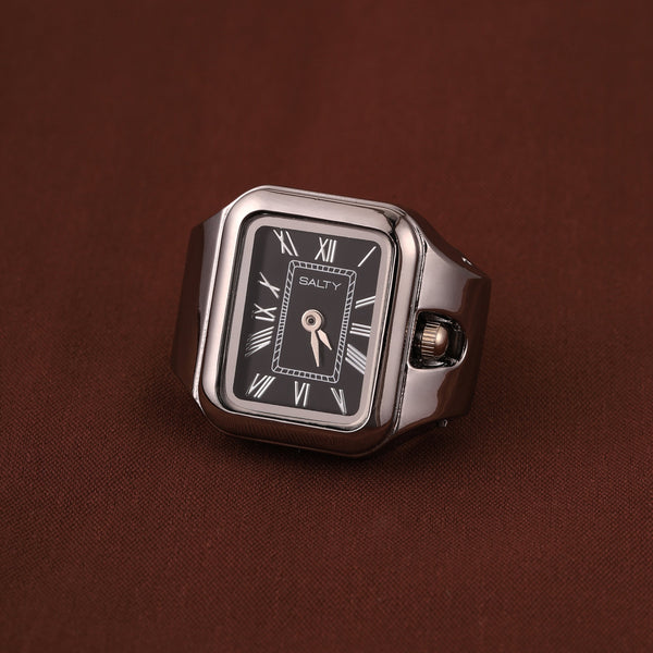 Time As Style Watch Ring For Men- Silver