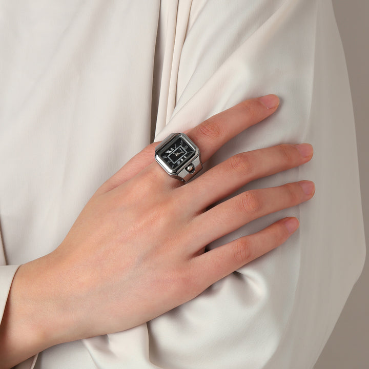Time As Style Watch Ring - Silver