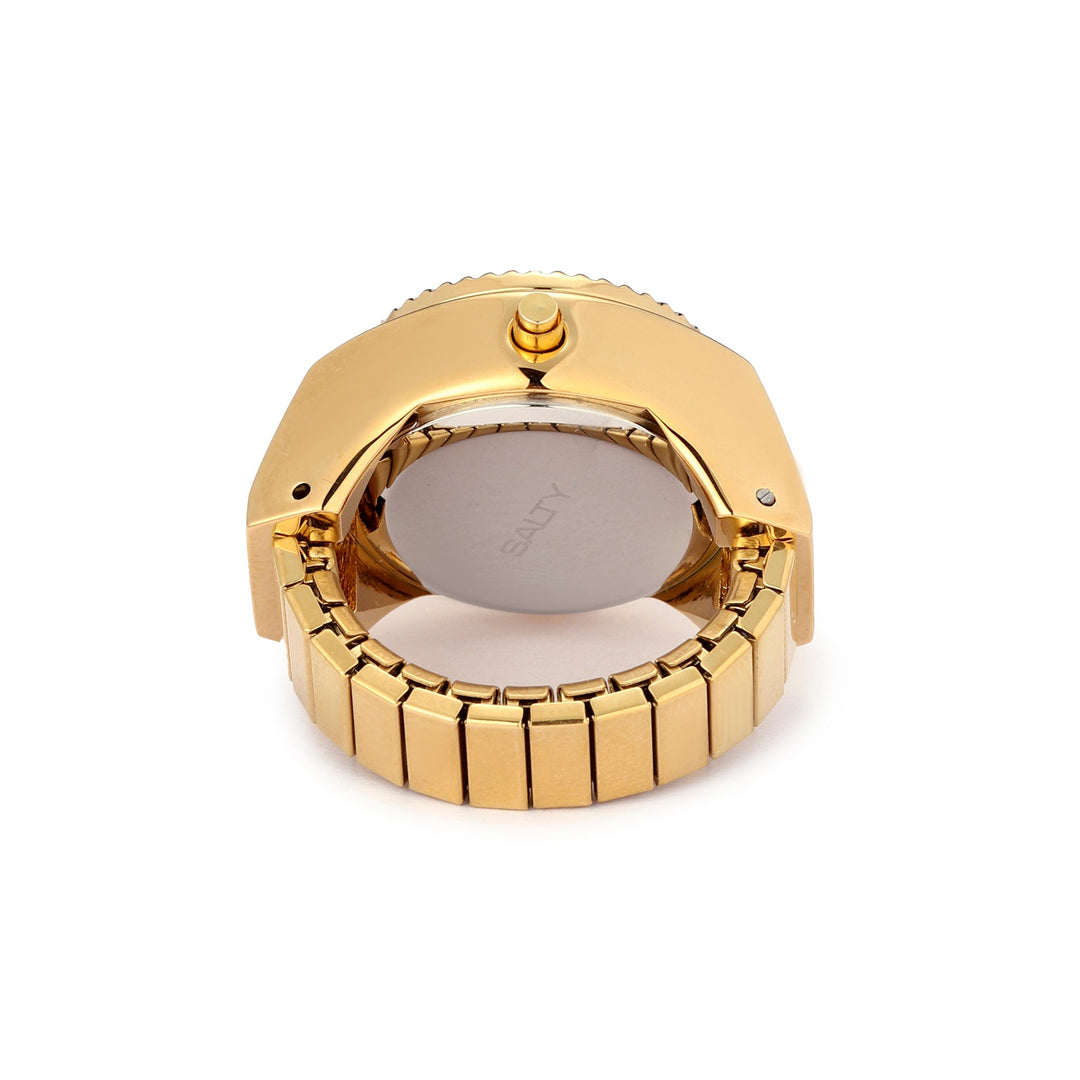 Crystal Time Watch Ring - Gold | Salty