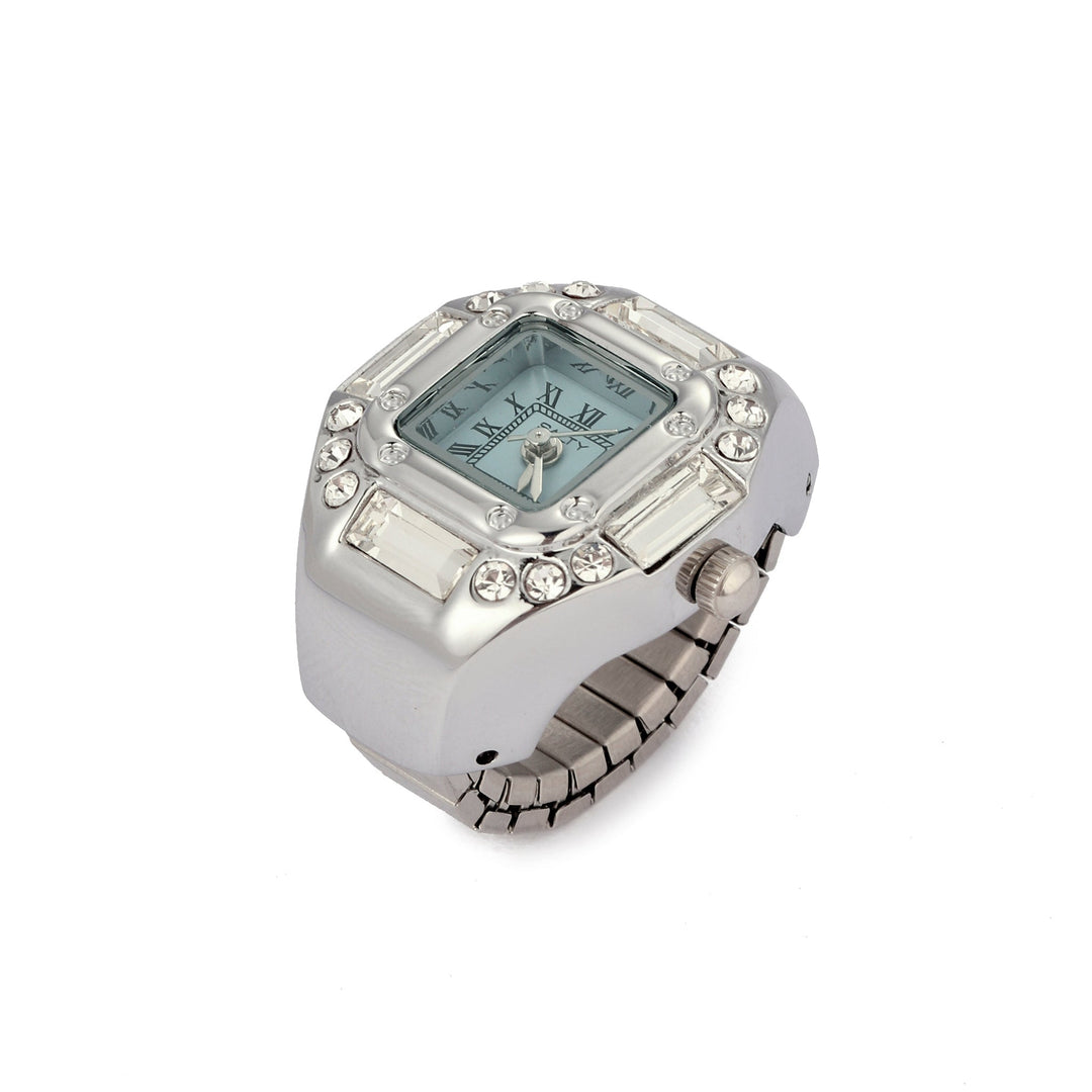 Crystal Time Watch Ring - Cyan | Salty