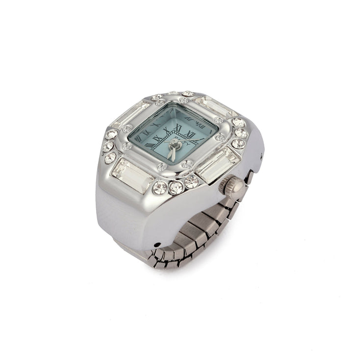 Crystal Time Watch Ring - Cyan | Salty