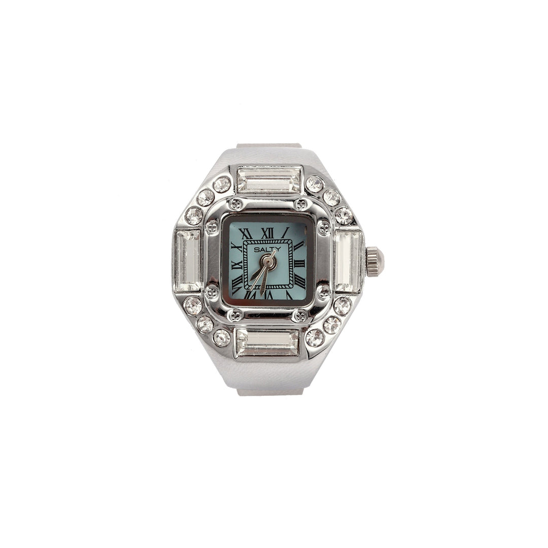 Crystal Time Watch Ring - Cyan | Salty