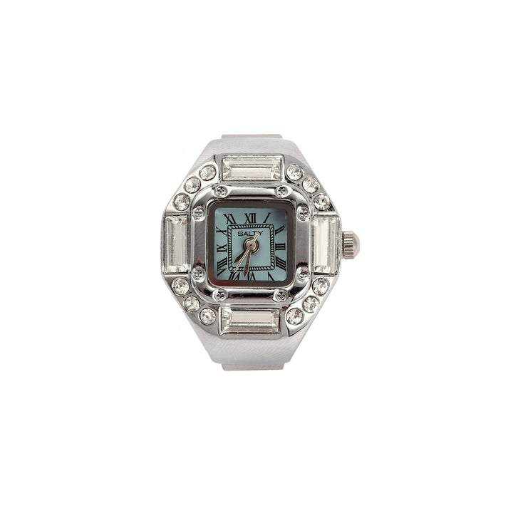 Crystal Time Watch Ring - Cyan | Salty