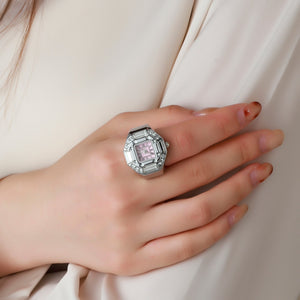 Crystal Time Watch Ring - Pink | Salty