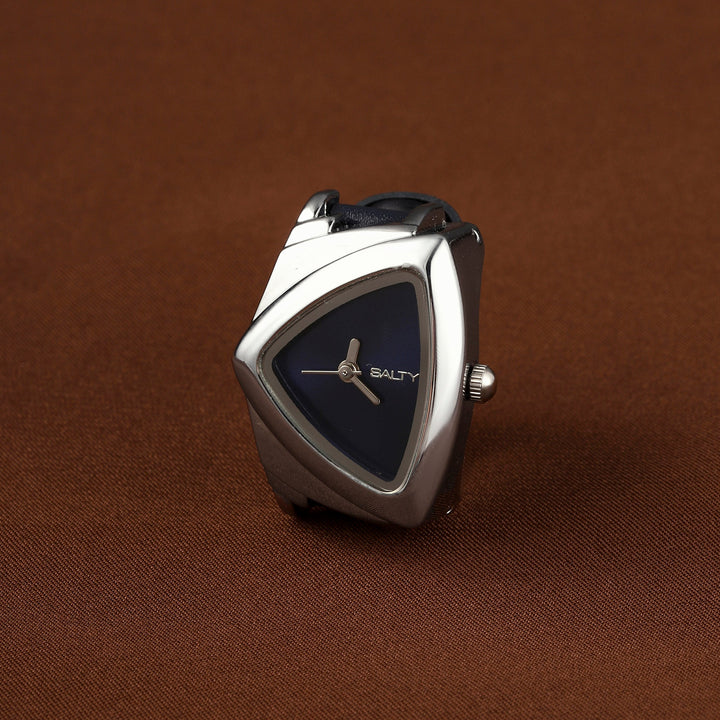 Velvet Curve Ring Watch - Blue | Salty