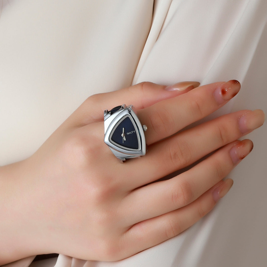 Velvet Curve Ring Watch - Blue | Salty