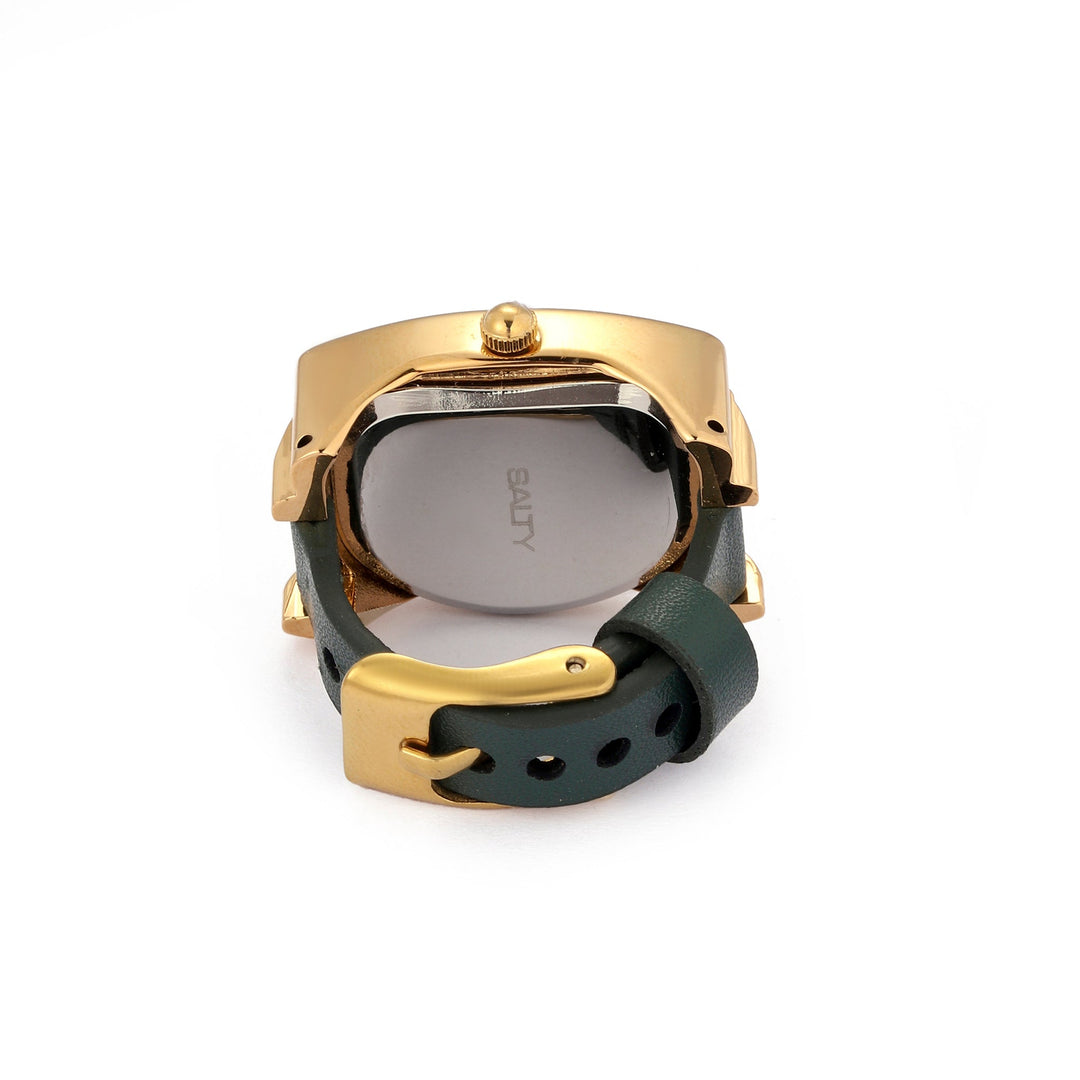 Velvet Curve Ring Watch - Green | Salty
