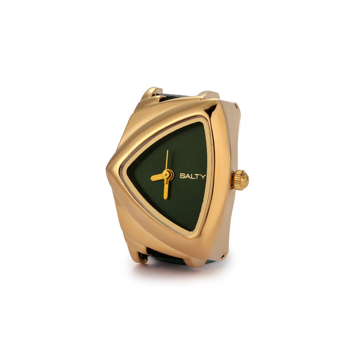 Velvet Curve Ring Watch - Green | Salty