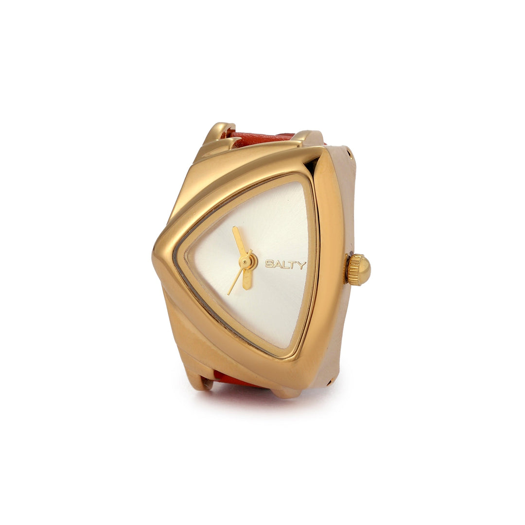 Velvet Curve Ring Watch - Brown | Salty