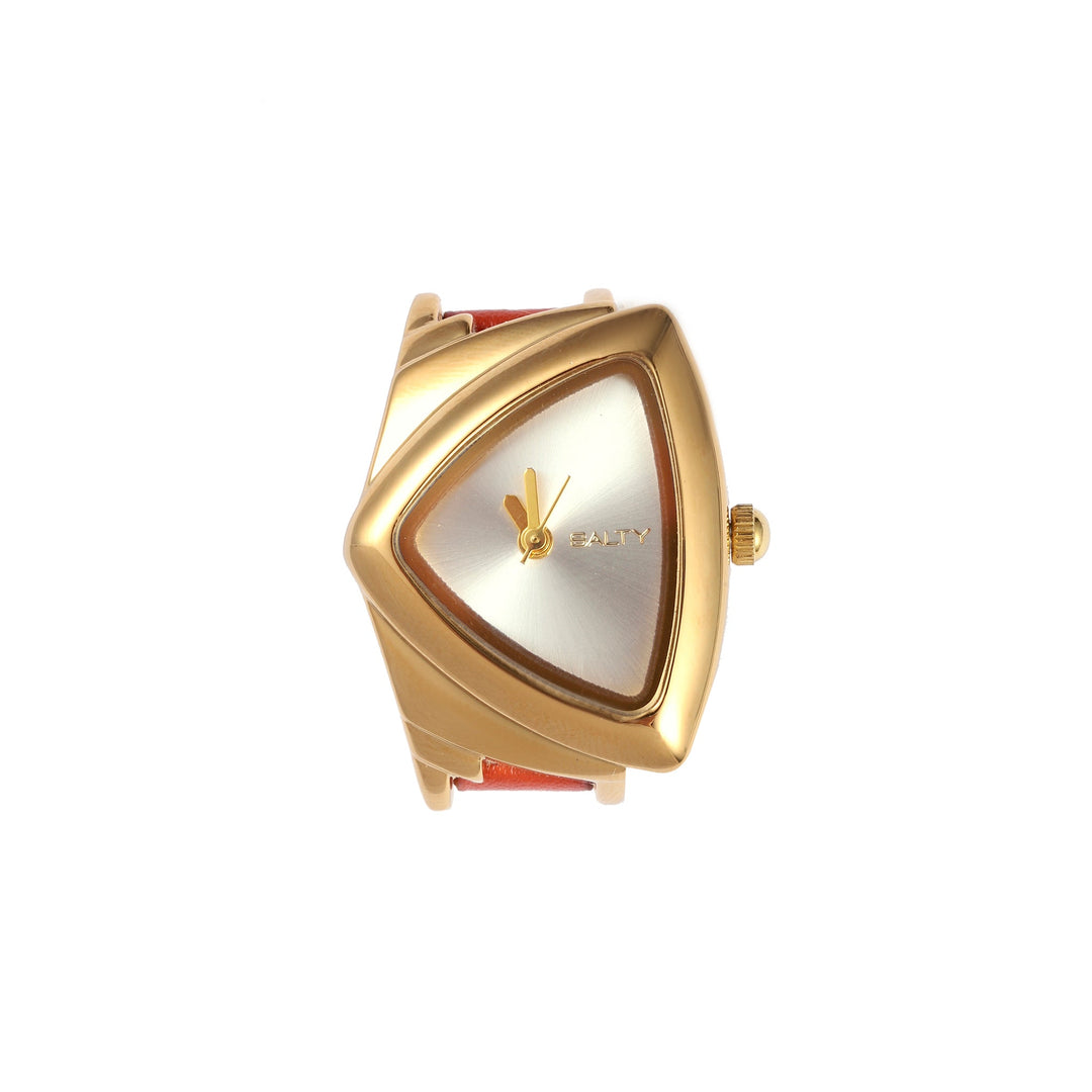 Velvet Curve Ring Watch - Brown | Salty