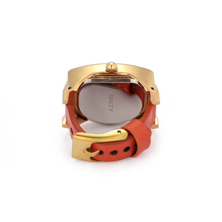 Velvet Curve Ring Watch - Brown | Salty