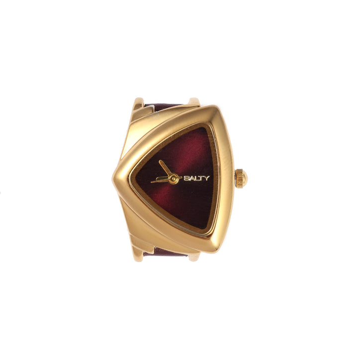 Velvet Curve Ring Watch - Wine