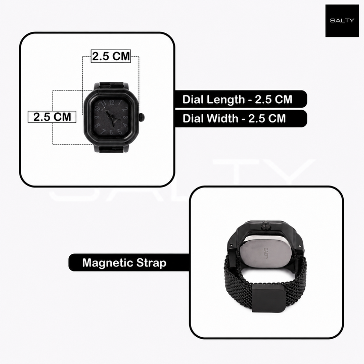 Midnight Melt Watch Ring for Men - Black