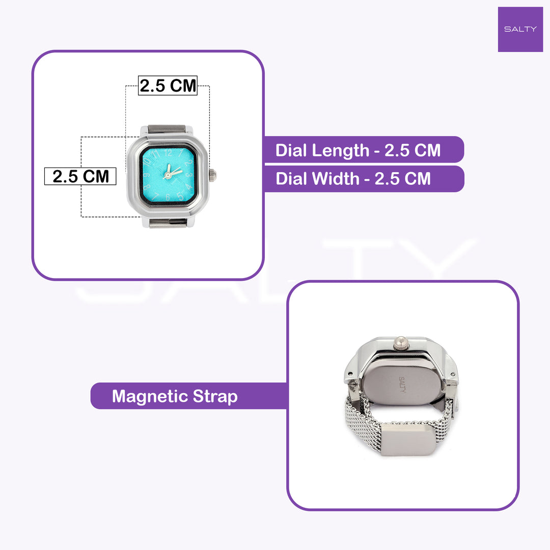 Sky Melt Watch Ring - Cyan