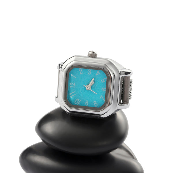 Sky Melt Watch Ring for Men - Cyan