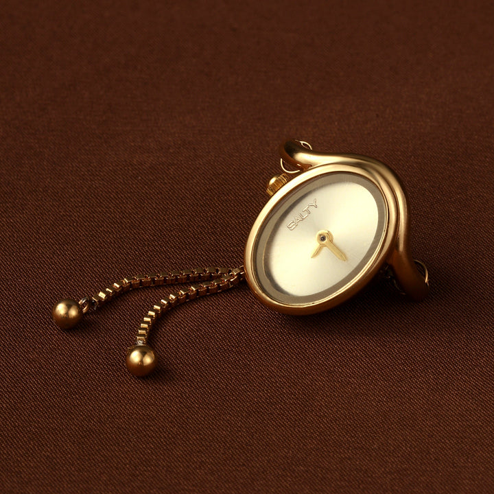 Golden Flow Watch Ring - Gold | Salty