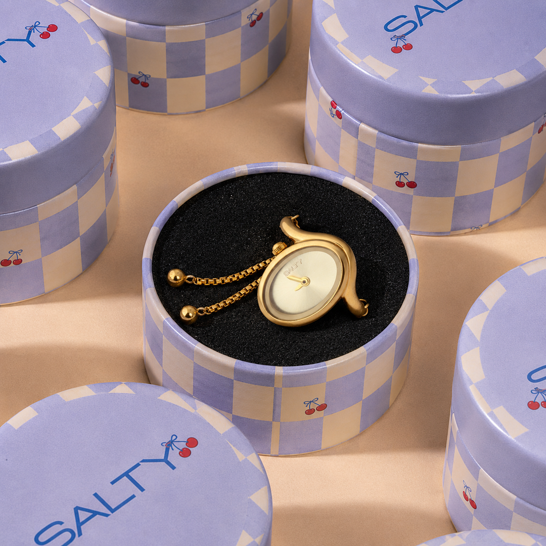 Golden Flow Watch Ring - Gold