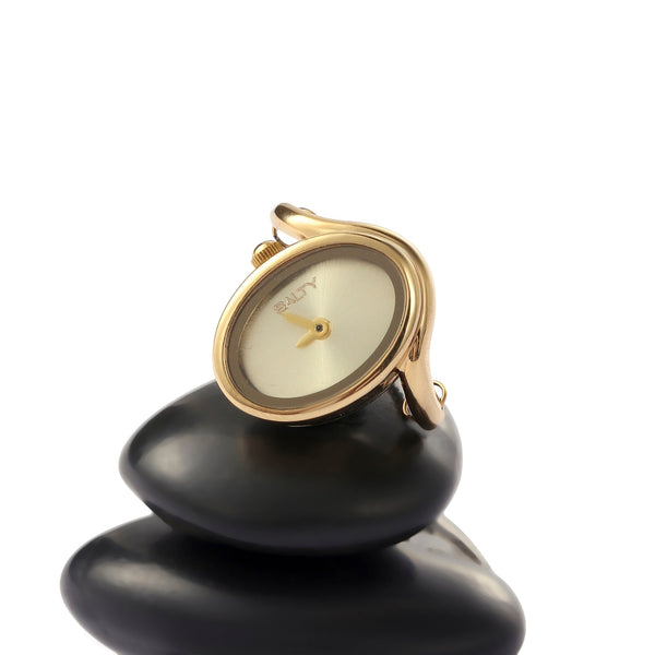 Golden Flow Watch Ring - Gold