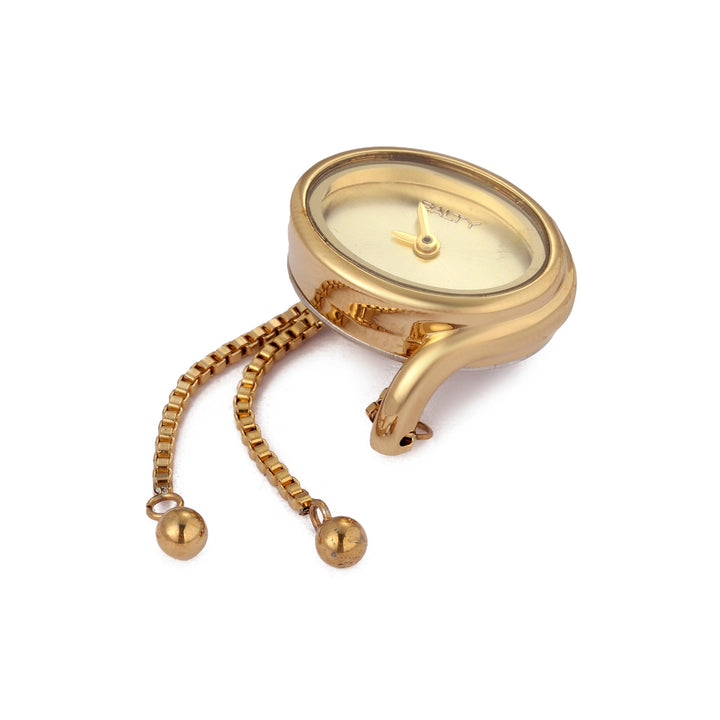 Golden Flow Watch Ring - Gold | Salty