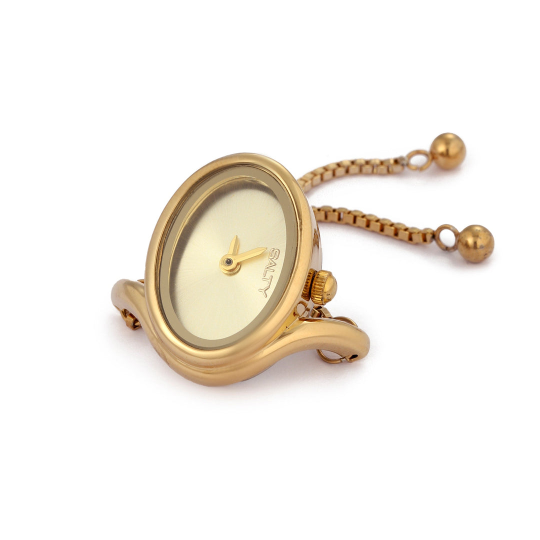 Golden Flow Watch Ring - Gold | Salty