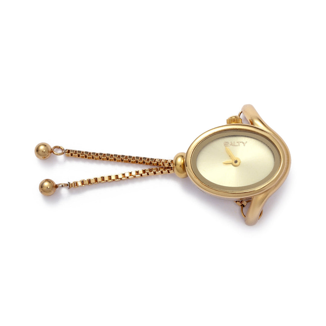 Golden Flow Watch Ring - Gold | Salty
