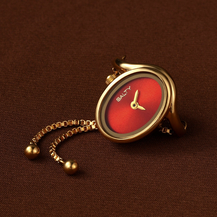 Golden Flow Watch Ring - Orange | Salty