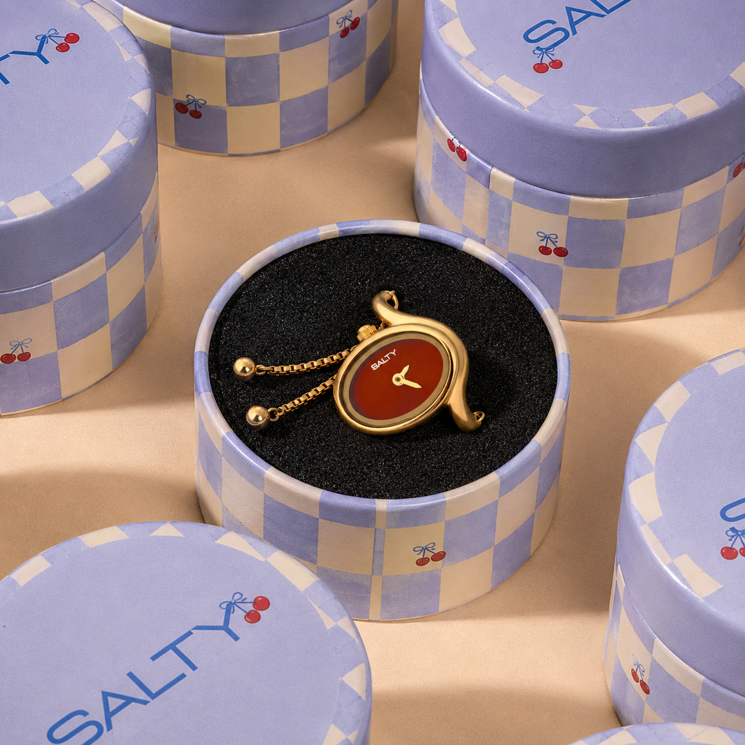 Golden Flow Watch Ring - Orange