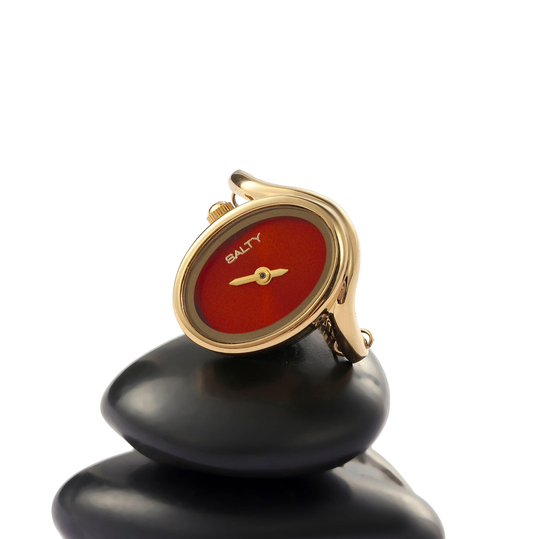Golden Flow Watch Ring - Orange | Salty