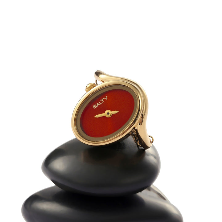Golden Flow Watch Ring - Orange | Salty
