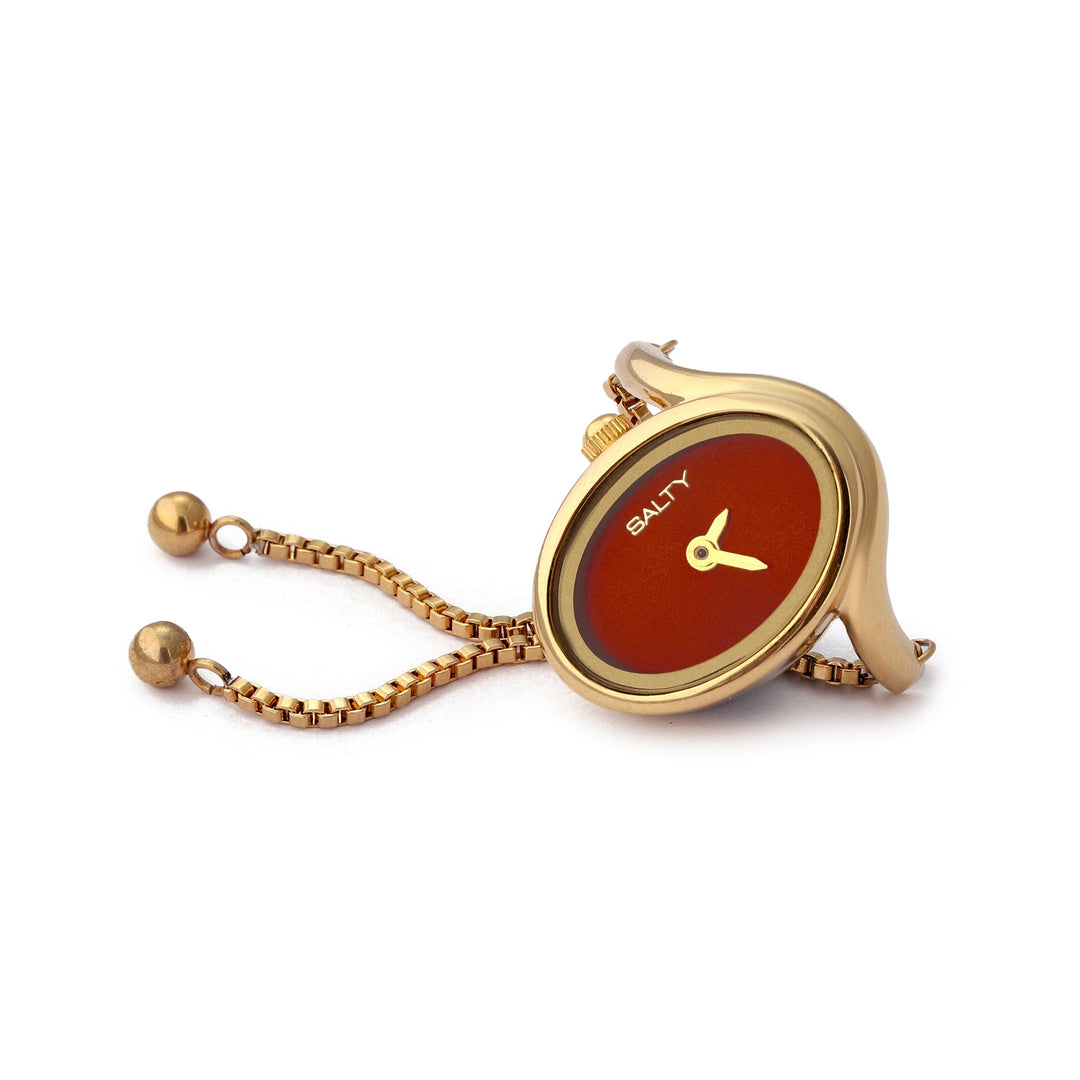Golden Flow Watch Ring - Orange | Salty