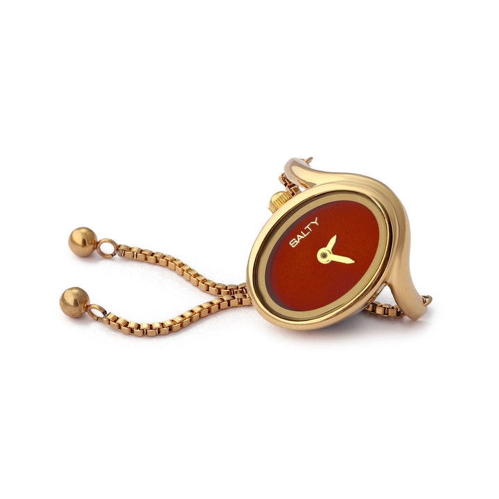 Golden Flow Watch Ring - Orange | Salty