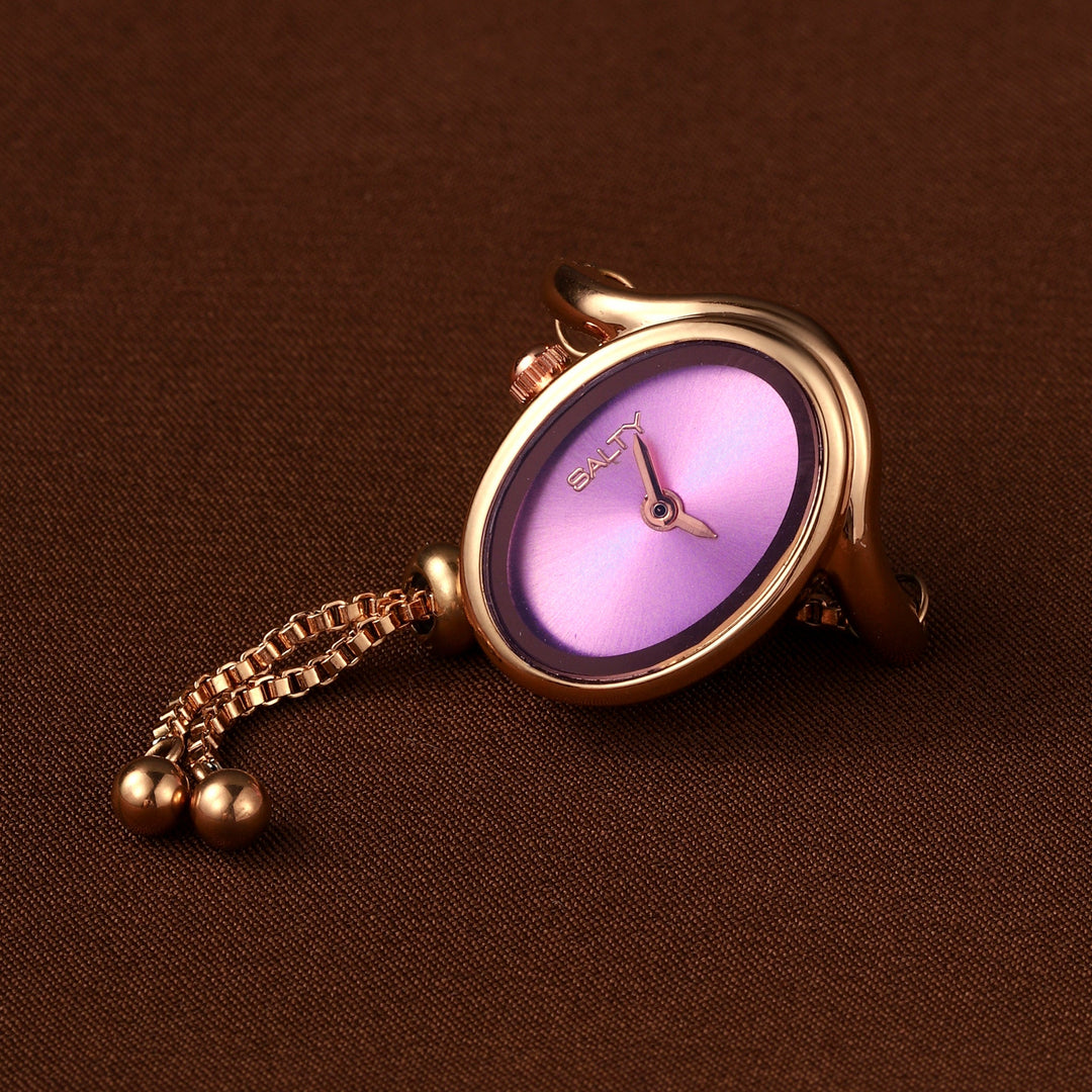 Rose Gold Flow Watch Ring | Salty