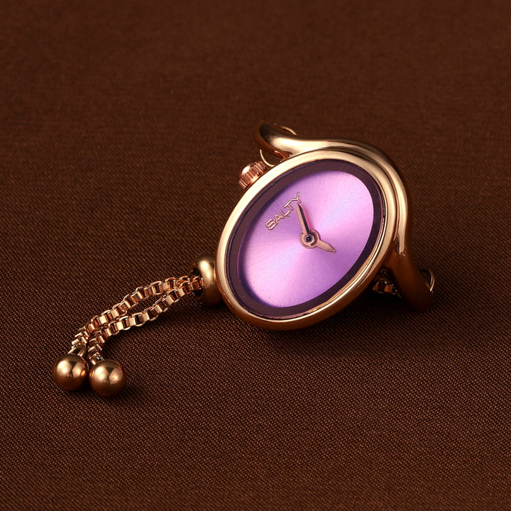 Rose Gold Flow Watch Ring | Salty