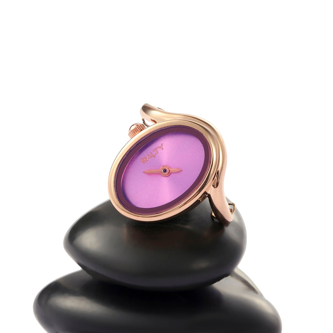 Rose Gold Flow Watch Ring | Salty