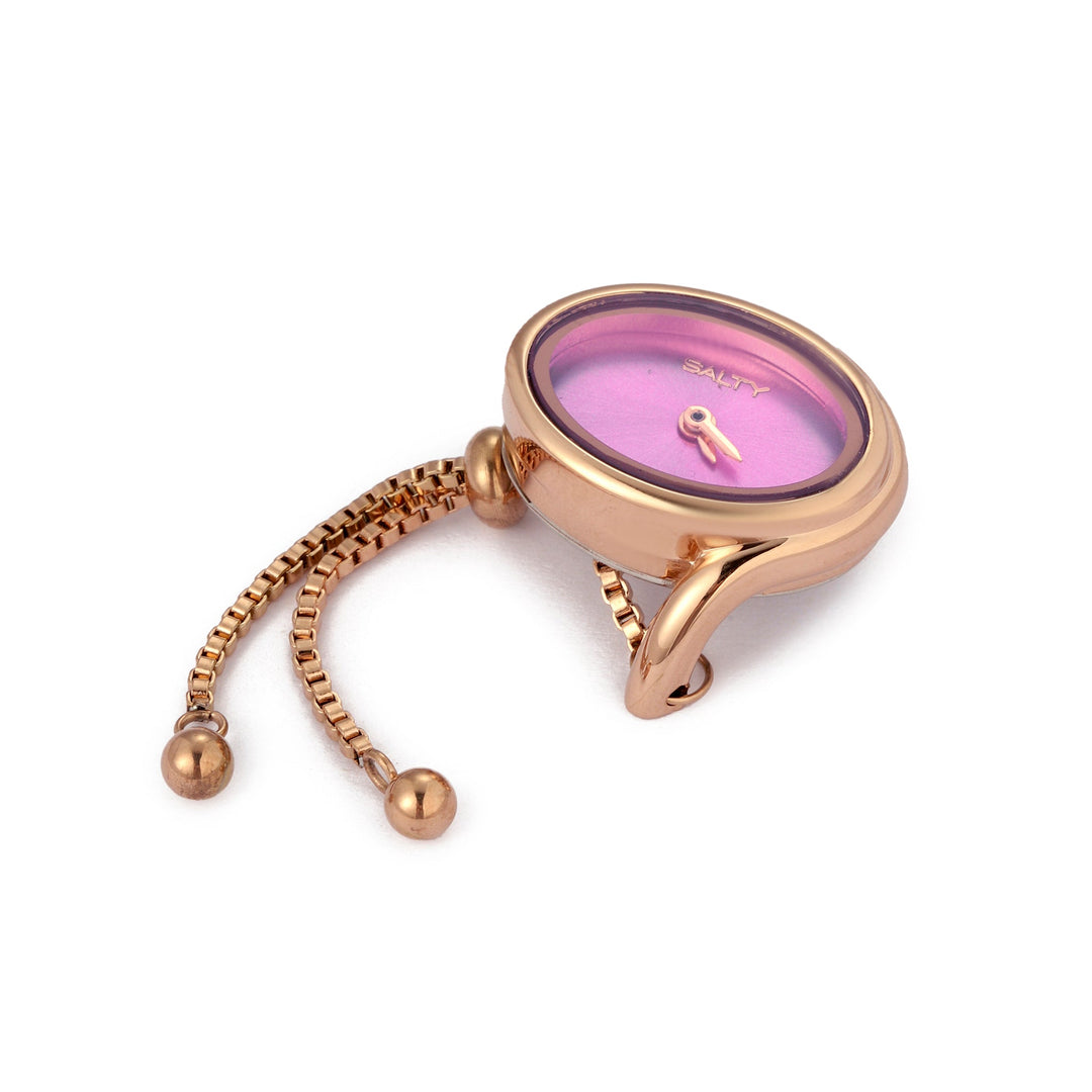 Rose Gold Flow Watch Ring | Salty