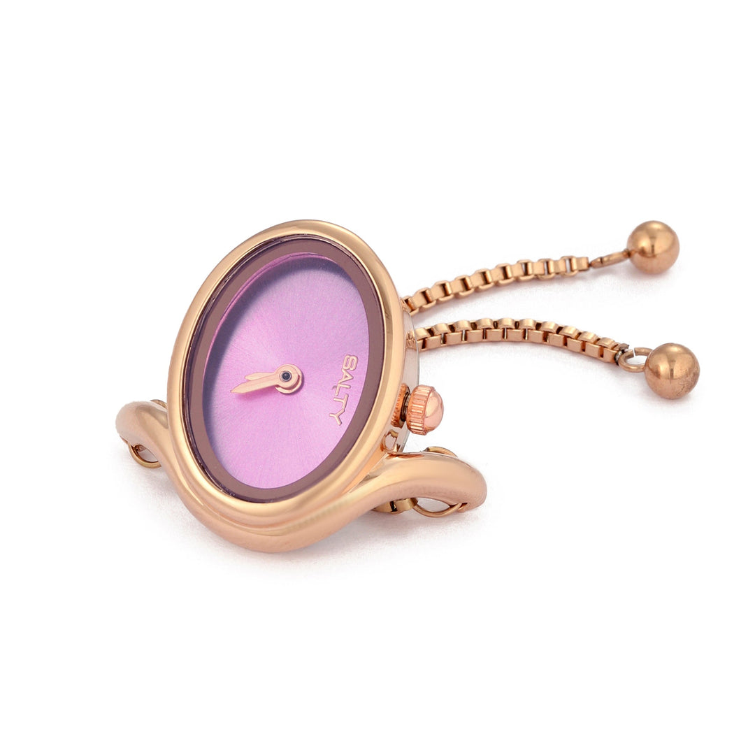 Rose Gold Flow Watch Ring | Salty