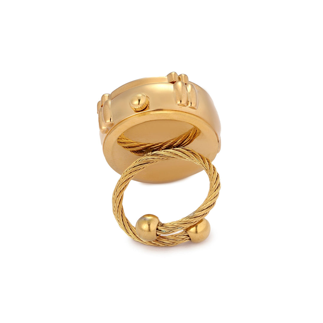 Blush Crown Watch Ring - Green | Salty