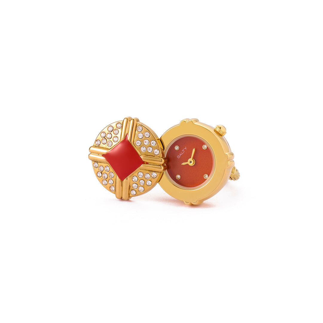 Blush Crown Watch Ring - Orange
