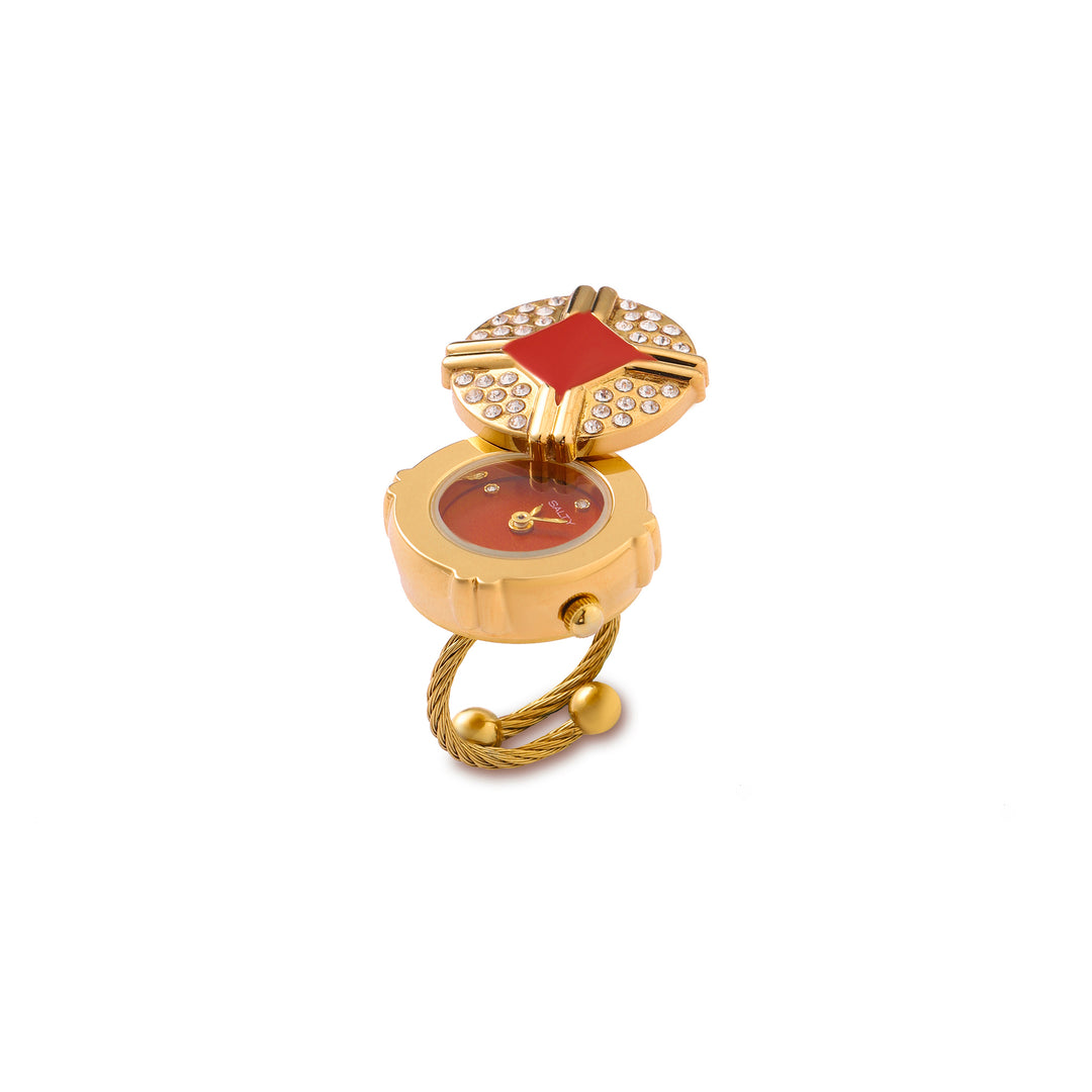 Blush Crown Watch Ring - Orange