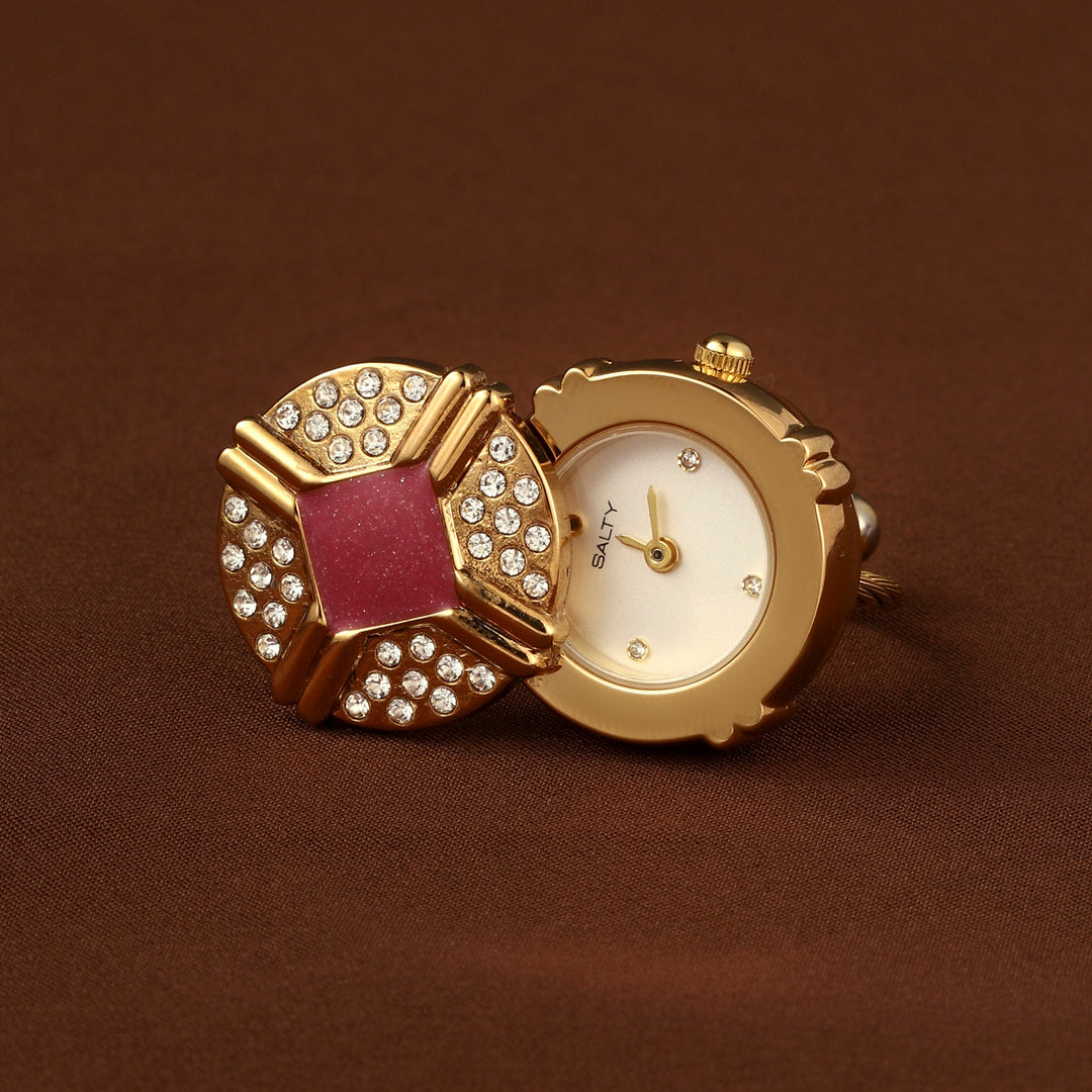 Blush Crown Watch Ring - White | Salty